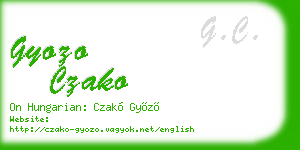 gyozo czako business card